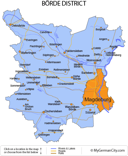 Map of the Börde District