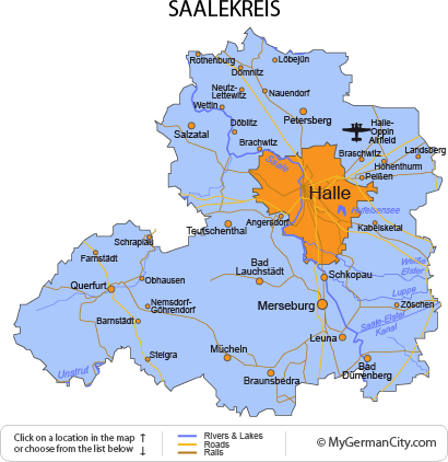 Map of the Saalekreis