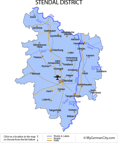 Map of the Stendal District