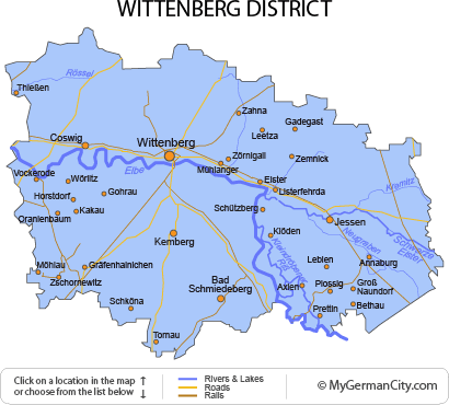 Map of the Wittenberg District